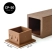 End cap for wooden brise-soleil slats, 50x50 mm, BROWN, plastic