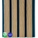 WPC facade panel TEAK/BLACK, GRAIN texture 2K26, 219x2900 mm, dual color (0.63 m²)