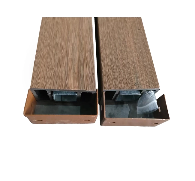 WPC timber tube LT-04A, 3D grain wood, AURORA, 100x50x2900 mm