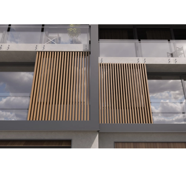 WPC timber tube LT-04A, 3D grain wood, AURORA, 100x50x2900 mm