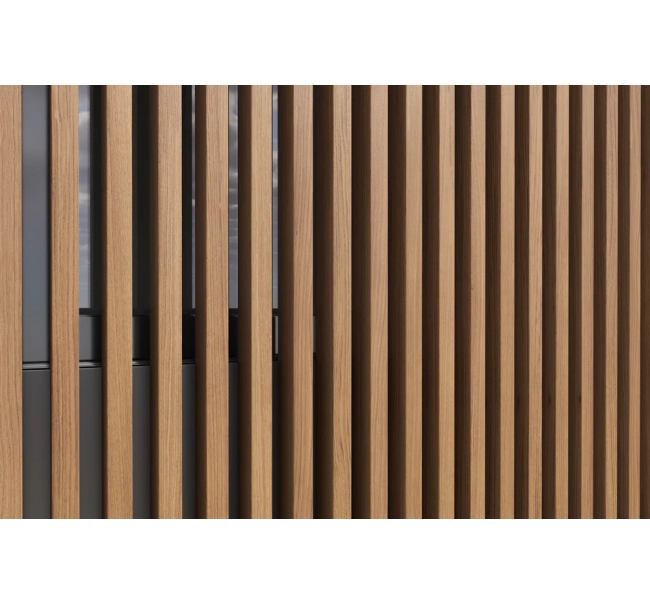 WPC timber tube LT-04A, 3D grain wood, AURORA, 100x50x2900 mm