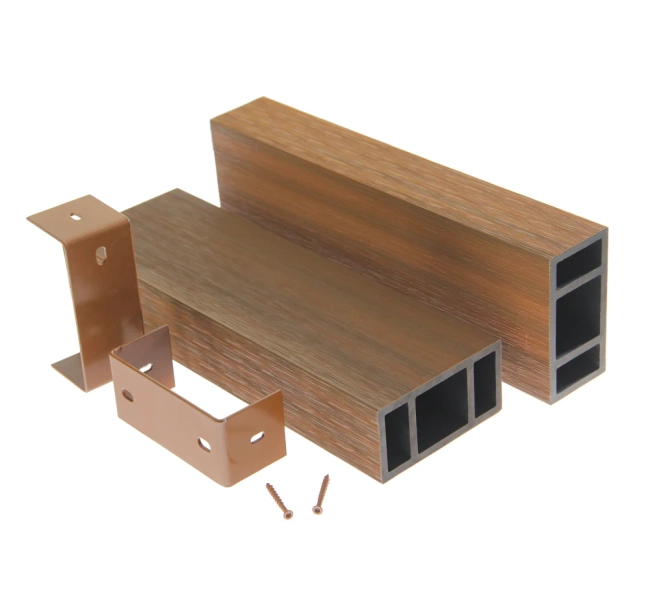 WPC timber tube LT-04A, 3D grain wood, AURORA, 100x50x2900 mm