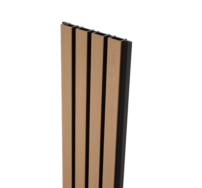 WPC homlokzati panel JUHAR/FEKETE, 219x2900 mm, hullámos textúra, half co-extrusion (0,63 m²)