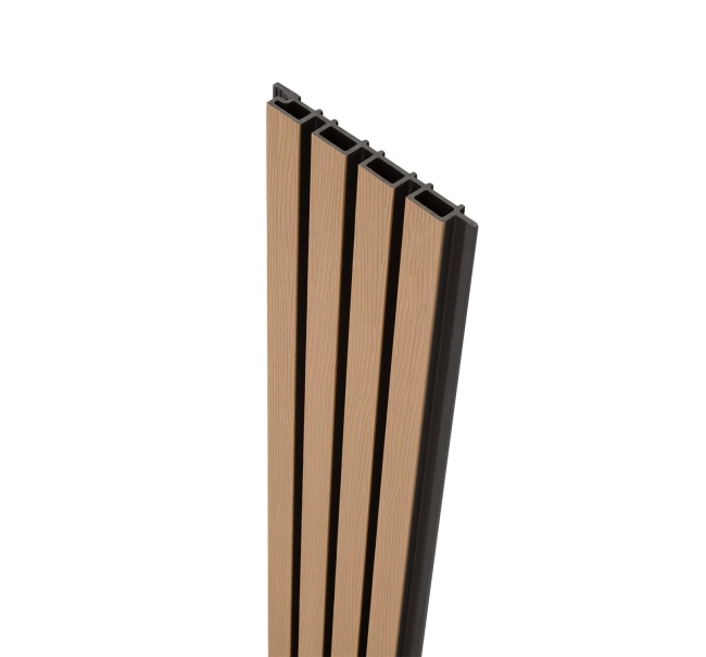 WPC homlokzati panel JUHAR/FEKETE, 219x2900 mm, hullámos textúra, half co-extrusion (0,63 m²)