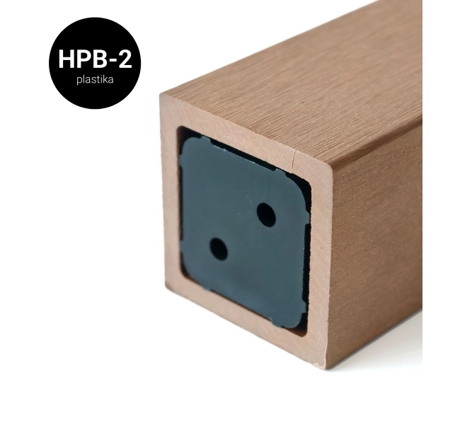 Montažni nosači od tvrde plastike za WPC drvene brisoleje (2 kom)