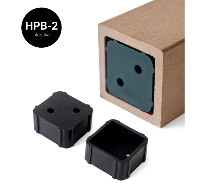 Montažni nosači od tvrde plastike za WPC drvene brisoleje (2 kom)