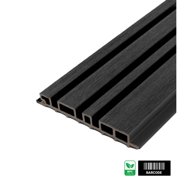 WPC facade panel BARCODE PREMIUM, 219x2900 mm, BLACK (0.63 m²)