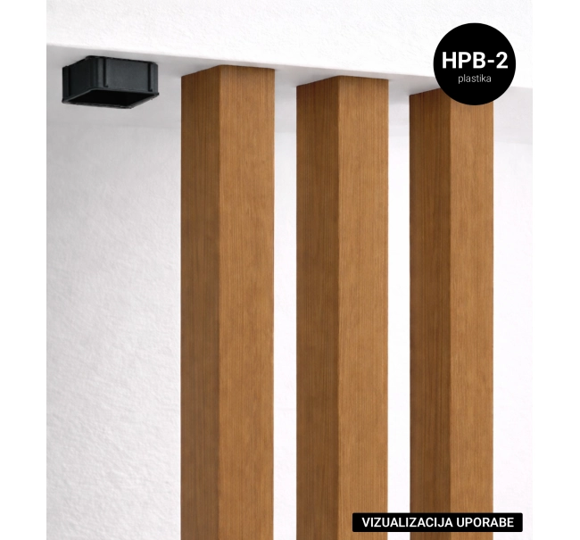 Montažni nosači od tvrde plastike za WPC drvene brisoleje (2 kom)