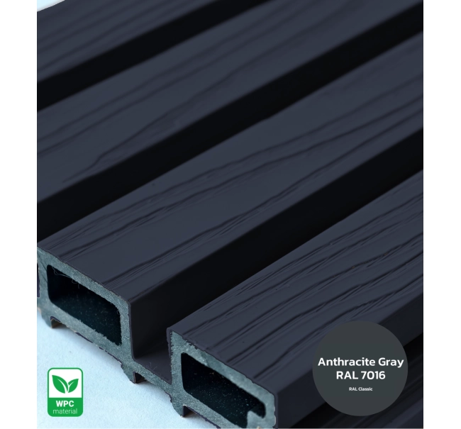 WPC facade panel, 219x26x2900 mm, ANTHRACITE (RAL 7016) (0.63 m²)