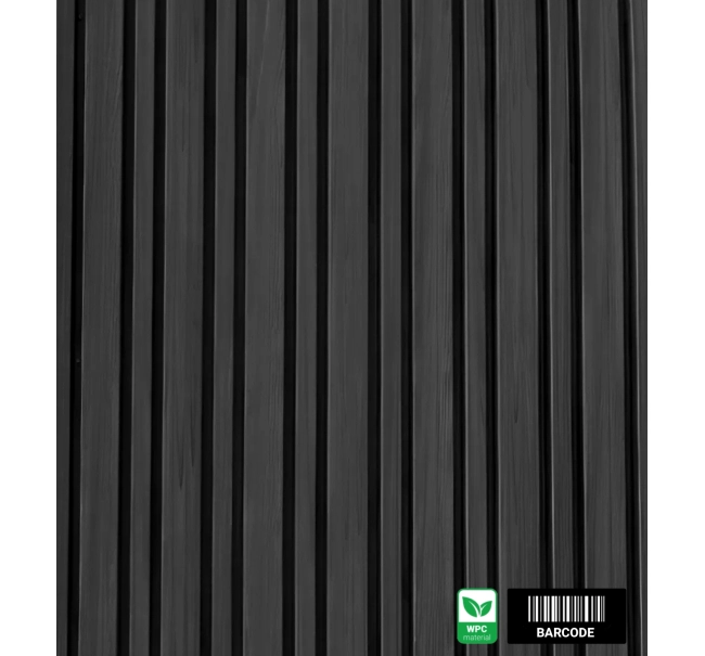 WPC facade panel BARCODE PREMIUM, 219x2900 mm, BLACK (0.63 m²)