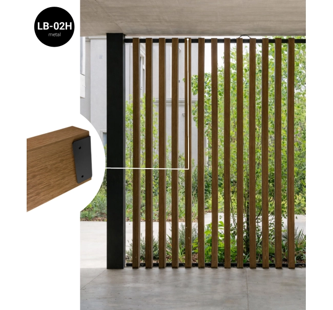 Metalni profil za pričvršćivanje WPC letvica LT-04A, L oblik, CRNI