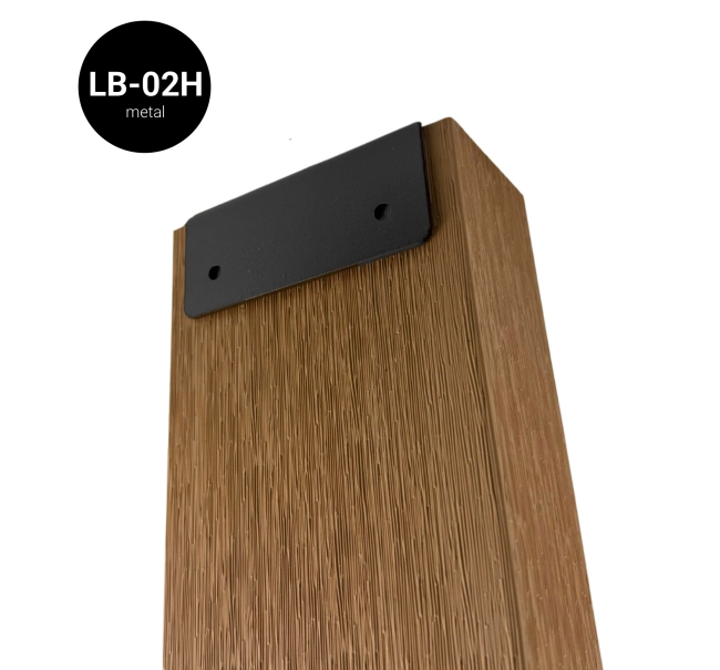 Metalni profil za pričvršćivanje WPC letvica LT-04A, L oblik, CRNI