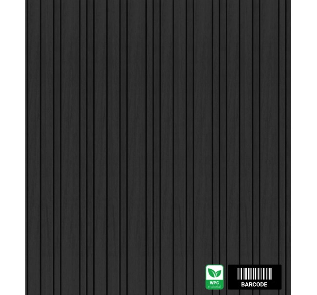 WPC facade panel BARCODE PREMIUM, 219x2900 mm, BLACK (0.63 m²)