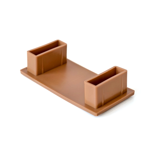 End cap for wooden brise-soleil slats, 100x53 mm, BROWN, plastic