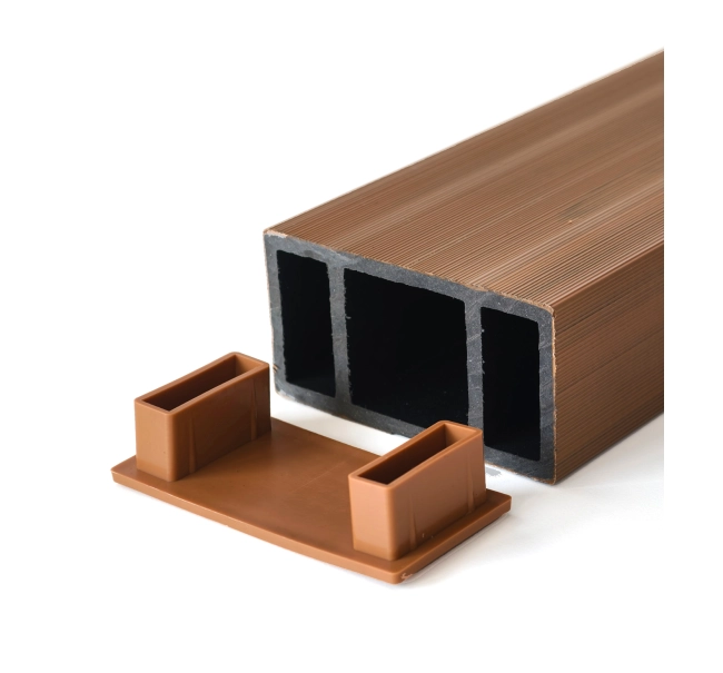 End cap for wooden brise-soleil slats, 100x53 mm, BROWN, plastic