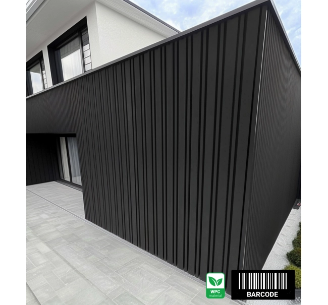 WPC facade panel BARCODE PREMIUM, 219x2900 mm, BLACK (0.63 m²)