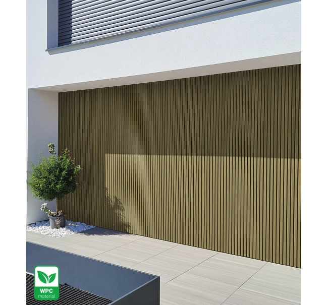 WPC fasadni panel, 219x2900 mm, dvije boje, SVJETLI HRAST & CRNA (0,63 m²)