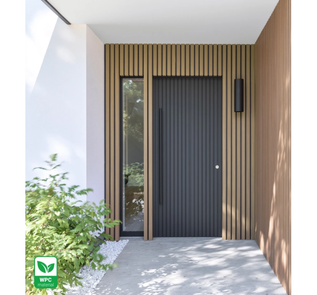 WPC fasadni panel, 219x2900 mm, dvije boje, SVJETLI HRAST & CRNA (0,63 m²)