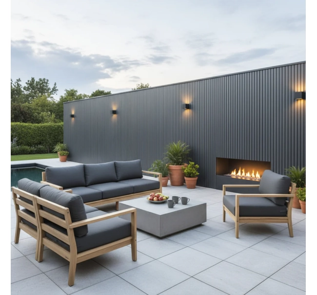 WPC facade panel, 219x26x2900 mm, ANTHRACITE (RAL 7016) (0.63 m²)