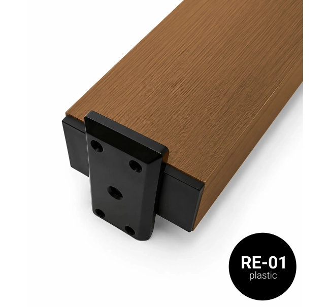 Profile for rotating horizontal WPC slats, RE-01