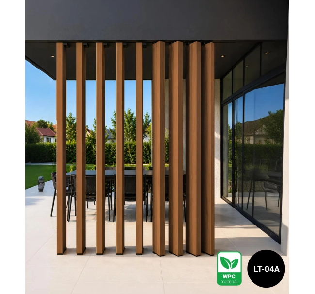 Profile for rotating horizontal WPC slats, RE-01