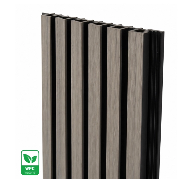 WPC fasadni panel, 223x26x2900 mm, SIVO s črnimi fugami, 6 rešetk (0,64 m²)