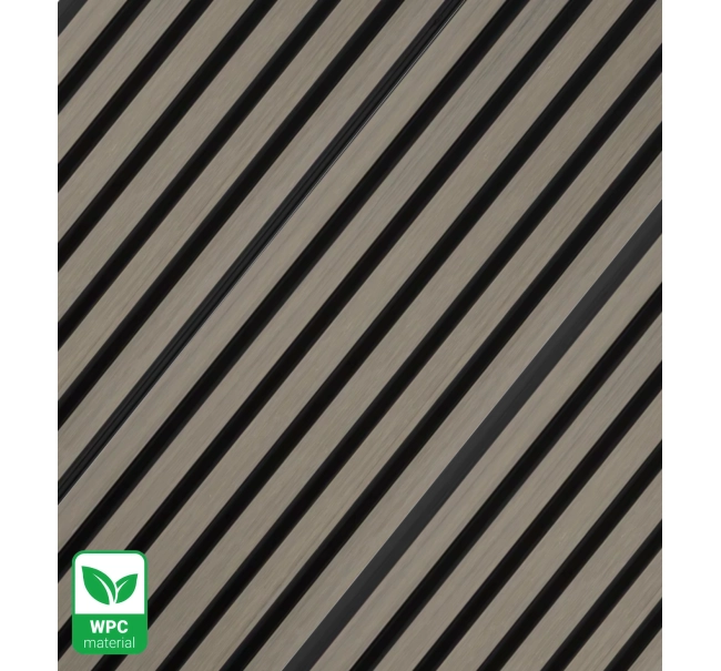 WPC fasadni panel, 223x26x2900 mm, SIVO s črnimi fugami, 6 rešetk (0,64 m²)