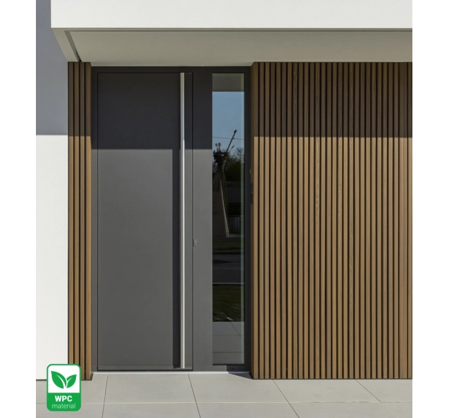WPC fasadni panel TEAK TWIX MINI, 5 lamel, 217x2900 mm, brušena tekstura