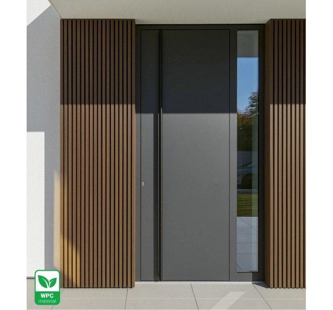 WPC fasadni panel TEAK TWIX MINI, 5 lamel, 217x2900 mm, brušena tekstura