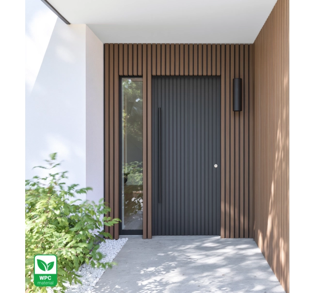 WPC fasadna obloga DARK TEAK/CRNA, 219x2900 mm, valovita tekstura, half co-extrusion (0,63 m²)