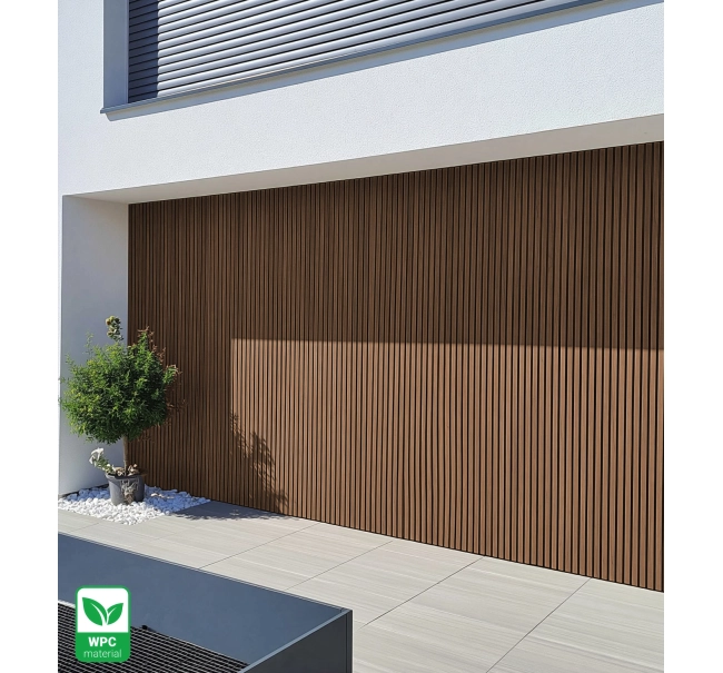 WPC fasadna obloga DARK TEAK/CRNA, 219x2900 mm, valovita tekstura, half co-extrusion (0,63 m²)