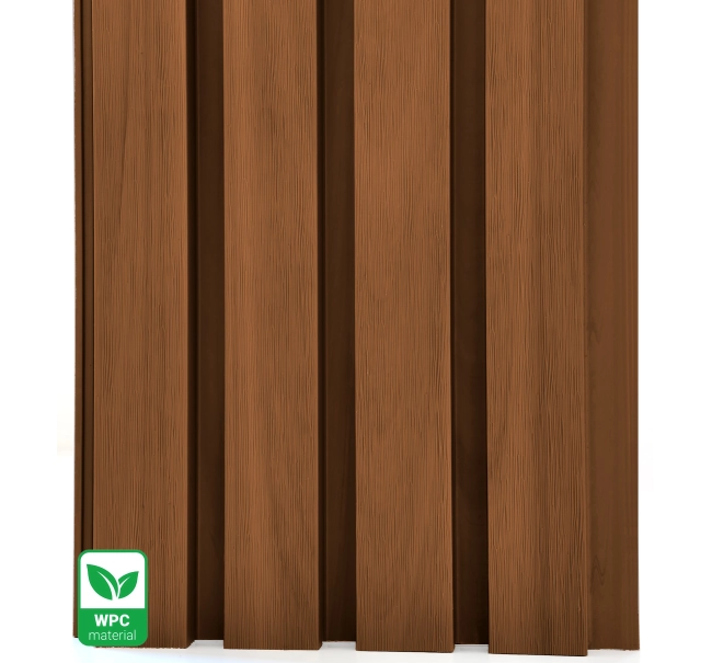 WPC 3D wall cladding panel, TEAK, 290x21,9 cm